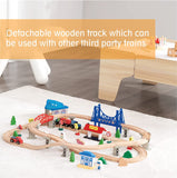The train track can be used independently of the table