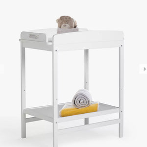 Eco Conscious Solid Pine 2 Tier Open Baby Changing Unit White