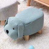 A tu pequeño le encantará este divertido y adorable taburete y reposapiés para perros de color azul suave.