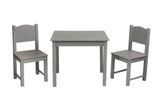 Kids table and 2 chairs available in white, grey or pink