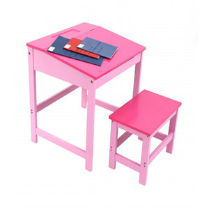 Kids Robust & Compact Desk with Stool and Storage | Pink | 3-8 Years