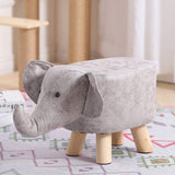 Tabouret et repose-pieds super mignons et doux pour enfants | conception d'éléphant gris