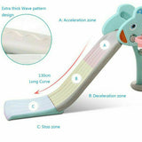 This kids 2-in-1 slide comes with textured panels and a stop zone at the base
