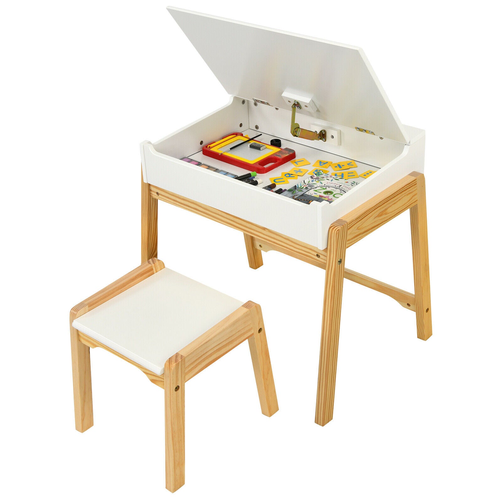 Simple desk shop and chair set
