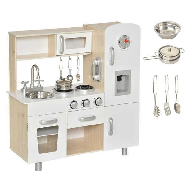Kids Montessori Inspired Wooden Toy Kitchen with Realistic Sounds Ac www.littlehelper