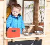  Ten domek do zabawy dla dzieci jest idealny dla dzieci w wieku od 3 do 8 lat, ale posiada certyfikat bezpieczeństwa dla dzieci powyżej 18 miesięcy.