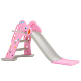 This super cute pink slide is packed with safety features and a basketball hoop for added fun