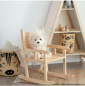 Chaise à bascule écologique en bois de pin massif pour enfants | meubles de chambre | pin