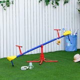 This durable metal kids seesaw in red, blue and yellow is ideal for 2 adventure loving tots
