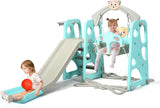 Children's Montessori Swing and Slide Set With Basketball Hoop | Indoor and Outdoor Play