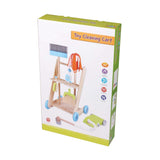This super cute and high quality wooden kids cleaning set imitates features of real cleaning cart in great detail.