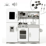 Deluxe Montessori Inspired Wooden Toy Kitchen | Water Dispenser | Phone | Large Blackboard