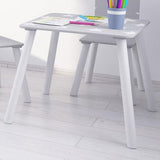 The perfect spot for kids to read, draw and play, this grey and white lovely kids table and chairs set is modern and stylish
