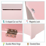 Both sides of the box have a groove handle allowing to carry the box with ease.