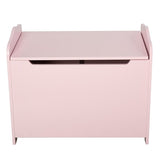Kids Wooden Toy Box and Bench with Child Safety Hinge | Toy Storage | pink