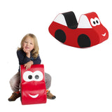 Childrens Faux Leather Rocker |Ride-on Soft Rocking Toy | Soft Play Car |Red| 12m+ Covered with soft leather material