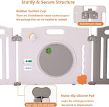 14-teiliges, faltbares und modulares Baby-Laufgitter | Bällebad | Grau und Weiß | Option zum Kauf von Schaumstoffmatten