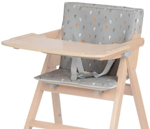 Supermjuk och vadderad barnstolsinsats | Helt tvättbar | Kompatibel med 2-i-1 hopfällbar barnstol | Mjuk grå