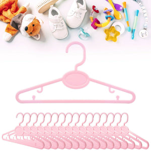 Kleiderbügel für Kinder | Kleiderbügel für Kleinkinder | Robuster Kunststoff | Sanftes Rosa