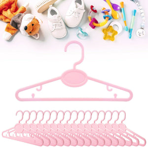 Cintres pour enfants | Cintres pour tout-petits | Plastique durable | Rose tendre