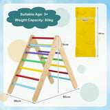3-in-1-Klettergerüst aus Öko-Holz für Kinder | Zusammenklappbares Montessori-Pikler-Dreieck, Rutsche und Kletterer