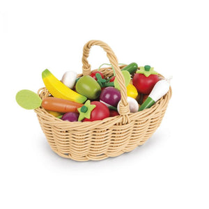 Førskoleleker | frukt og grønnsaker kurv 24stk | rollelekeleker