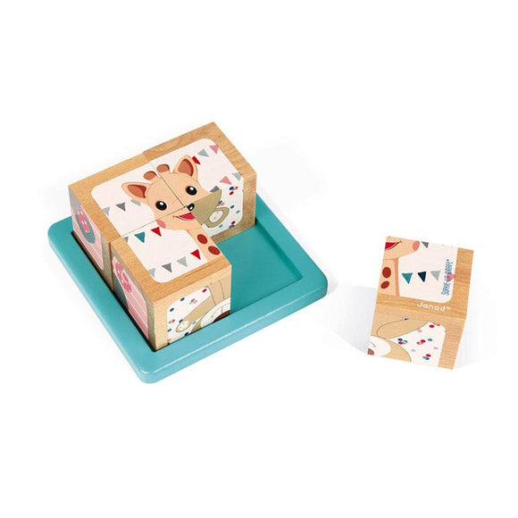 Preschool Toys | Sophie La Girafe Blocks 4pc | Puzzles & Games