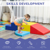 Die weichen Montessori-Spielgeräte von Little Helpers in Primärfarben eignen sich hervorragend für die Förderung von Geschicklichkeit, Grobmotorik und Entwicklung