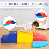 Make numerous shapes with this 5 piece indoor soft play equipment with slide