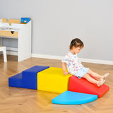 Sprzęt do miękkiej zabawy w pomieszczeniach | 4-częściowy zestaw do zabawy w piankę Montessori | Soft Play Slide | 1-3 lata
