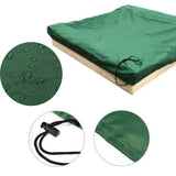 Sandpit cover with drawstring in green 120 x 120cm
