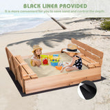 Eco childrens sandpit with seats and cover