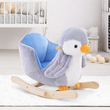 Smooth wood and a steel rocking frame which is tough, stable and lightweight makes up this super cute rocking horse penguin