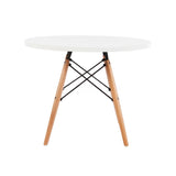 White kids round table at size at 60cm diameter and 46cm high