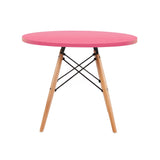 Our Kids Round Eiffel range is stylish and modern, available in a range of colours with wooden legs 
