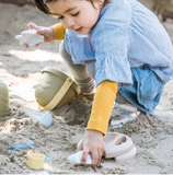 juego de arena y agua de bioplástico 100% reciclable de 4 piezas | Juguetes para arena al aire libre | 2 años+