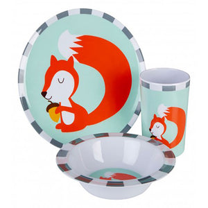 Baby Feeding Set | Baby Led Weaning | 3 Piece Kids Bowl & Plate | Susie Squirrel