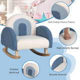 Eco Wood | Spine Supporting Deluxe Super Soft Teddy Plush Rocking Chair | 