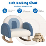 Eco Wood Frame | Spine Supporting Deluxe Super Soft Teddy Fabric Rocking Chair | 