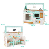 Unique 2-in-1 Montessori Retro Toy Kitchen & Diner | Large number of Features & Accessories