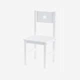 Chaise en bois pour enfants | Chaise pour bureau de devoirs | Blanc 