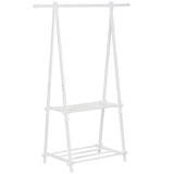 Sleek Steel Dressing Rail with 2 Shelves | Bright White | 1.5m High