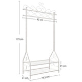 This lovely curved royal vintage design clothes rail is perfect for any princess or the Queen herself
