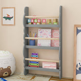 Librería montessori de pared de diseño escandinavo de 3 niveles | gris 