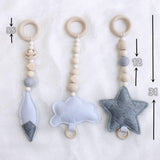Eco-Friendly | 100% Natural Pine Wooden Baby Gym | Foldable | Baby Play Mat  | Pine wood and Grey | 3m+